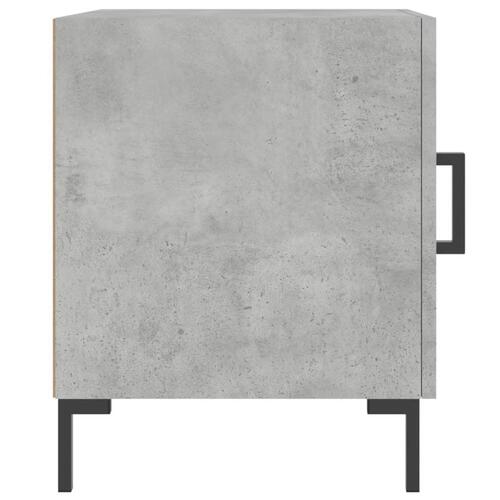 Sengeborde 2 stk. 40x40x50 cm konstrueret træ betongrå