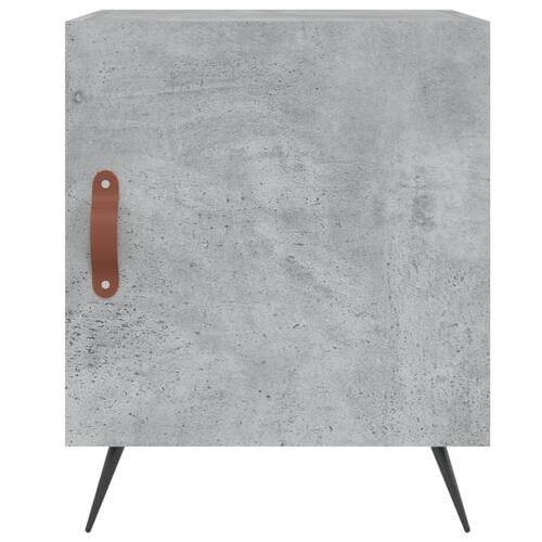 Sengeborde 2 stk. 40x40x50 cm konstrueret træ betongrå