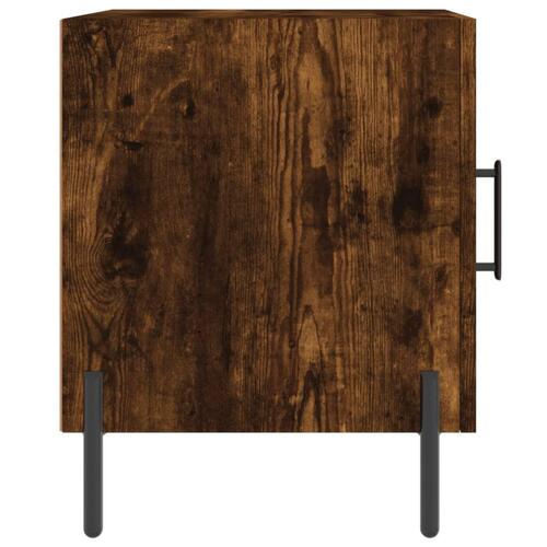 Sengeborde 2 stk. 40x40x50 cm konstrueret træ røget egetræ