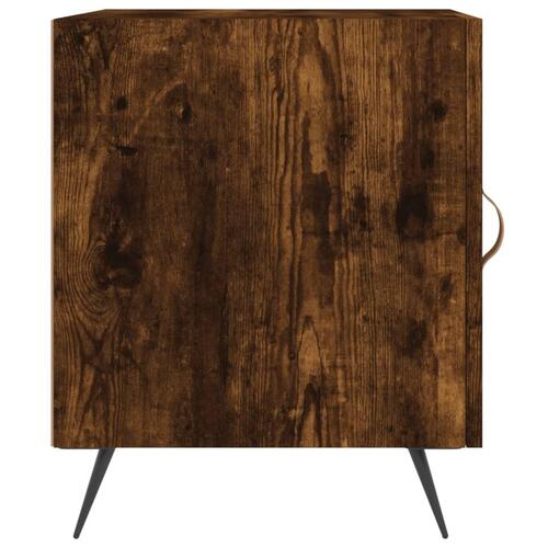 Sengeborde 2 stk. 40x40x50 cm konstrueret træ røget egetræ