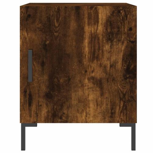 Sengeborde 2 stk. 40x40x50 cm konstrueret træ røget egetræ