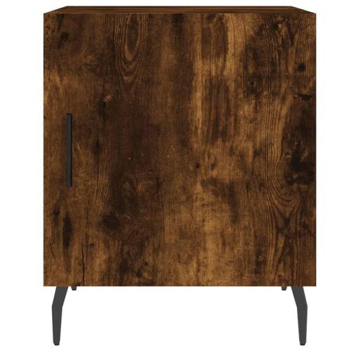 Sengeborde 2 stk. 40x40x50 cm konstrueret træ røget egetræ
