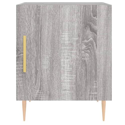 Sengeborde 2 stk. 40x40x50 cm konstrueret træ grå sonoma-eg