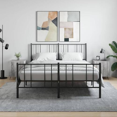 Sengeborde 2 stk. 40x40x50 cm konstrueret træ grå sonoma-eg