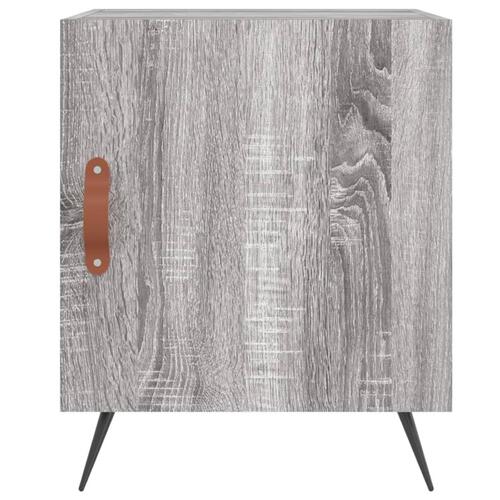 Sengeborde 2 stk. 40x40x50 cm konstrueret træ grå sonoma-eg