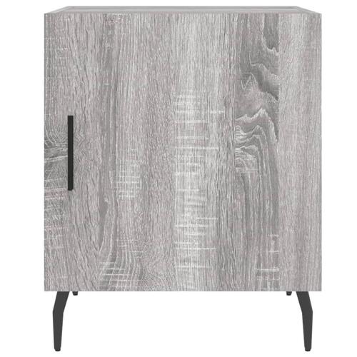 Sengeborde 2 stk. 40x40x50 cm konstrueret træ grå sonoma-eg