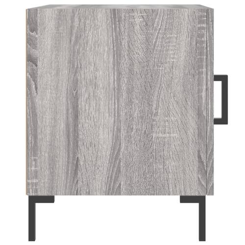 Sengeborde 2 stk. 40x40x50 cm konstrueret træ grå sonoma-eg