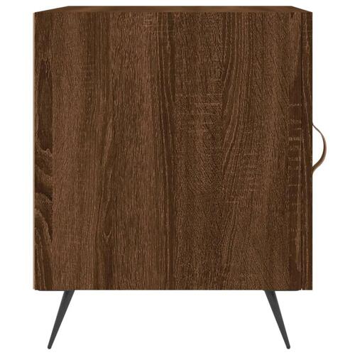 Sengeborde 2 stk. 40x40x50 cm konstrueret træ brunt egetræ