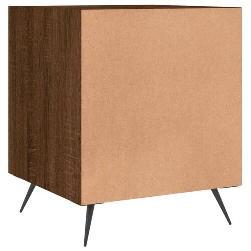 Sengeborde 2 stk. 40x40x50 cm konstrueret træ brunt egetræ