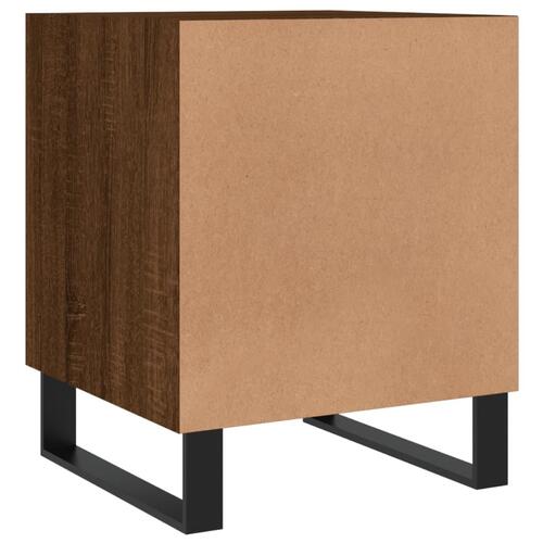 Sengeborde 2 stk. 40x40x50 cm konstrueret træ brunt egetræ