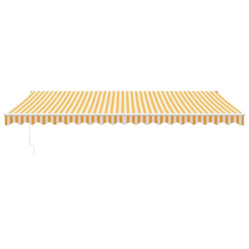 Foldemarkise 5x3 m stof og aluminium gul og hvid