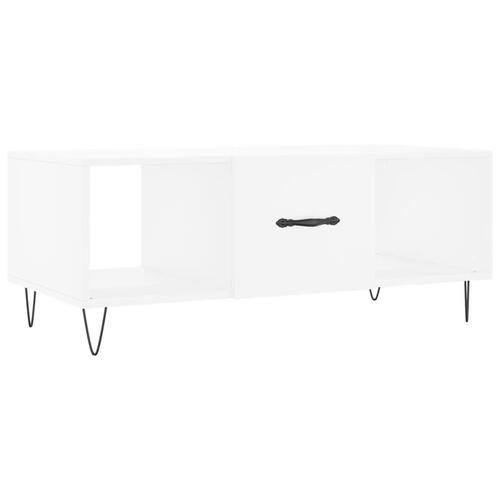 Sofabord 102x50x40 cm konstrueret træ hvid