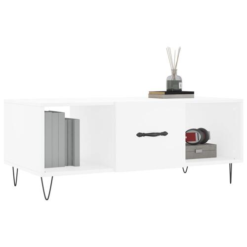 Sofabord 102x50x40 cm konstrueret træ hvid