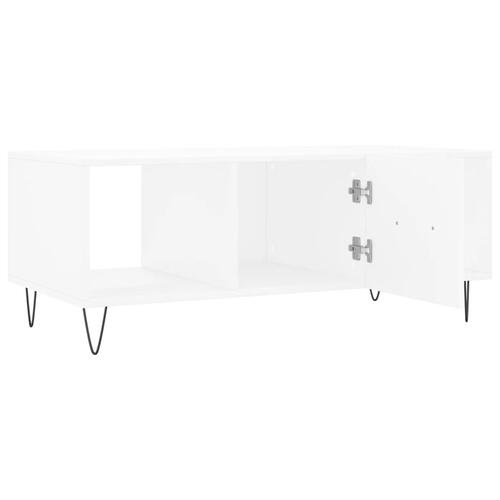 Sofabord 102x50x40 cm konstrueret træ hvid