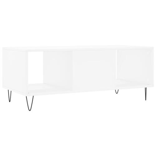 Sofabord 102x50x40 cm konstrueret træ hvid