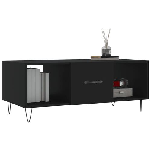 Sofabord 102x50x40 cm konstrueret træ sort