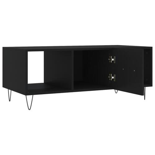 Sofabord 102x50x40 cm konstrueret træ sort