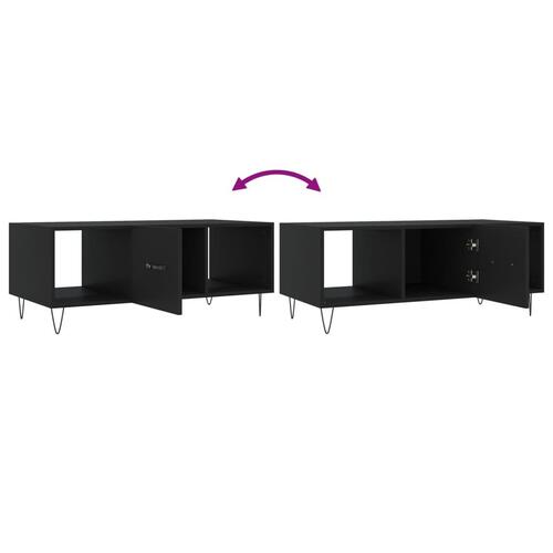 Sofabord 102x50x40 cm konstrueret træ sort