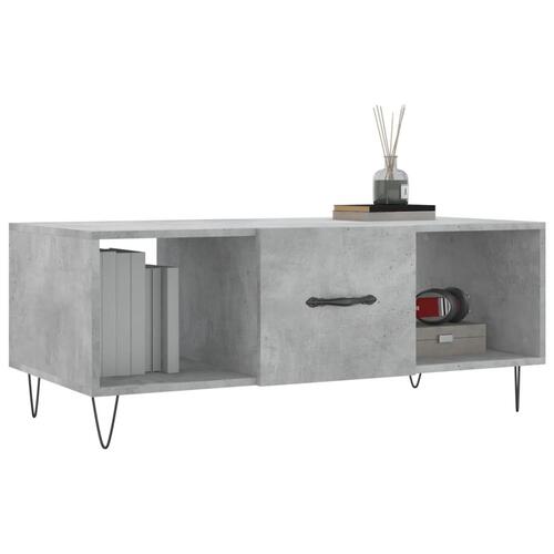Sofabord 102x50x40 cm konstrueret træ betongrå