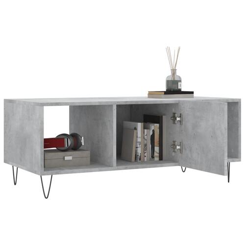 Sofabord 102x50x40 cm konstrueret træ betongrå