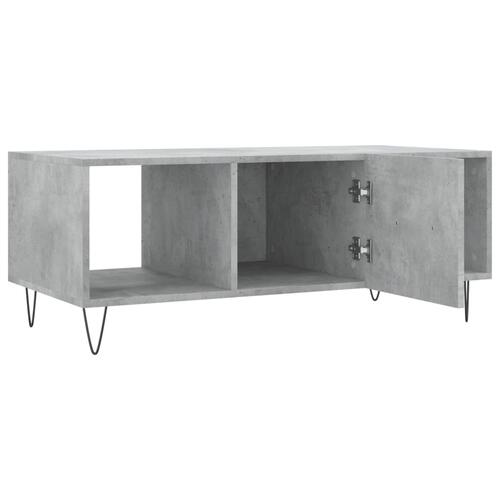 Sofabord 102x50x40 cm konstrueret træ betongrå