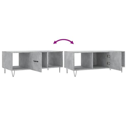 Sofabord 102x50x40 cm konstrueret træ betongrå