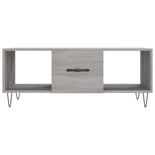Sofabord 102x50x40 cm konstrueret træ grå sonoma-eg