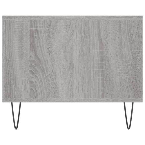 Sofabord 102x50x40 cm konstrueret træ grå sonoma-eg
