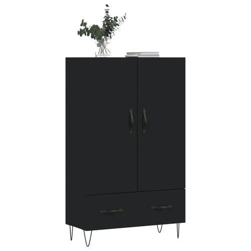 Skab 69,5x31x115 cm konstrueret træ sort