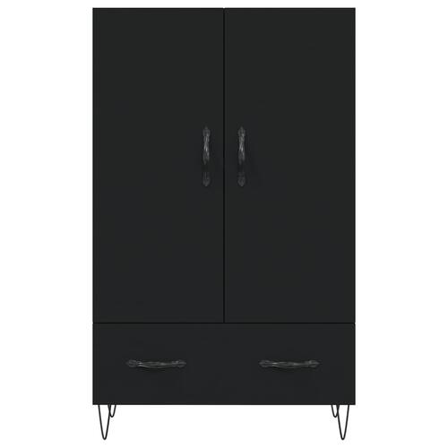 Skab 69,5x31x115 cm konstrueret træ sort