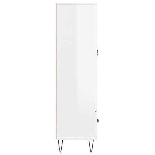 Skab 69,5x31x115 cm konstrueret træ hvid højglans