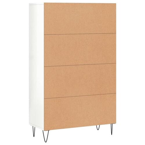 Skab 69,5x31x115 cm konstrueret træ hvid højglans