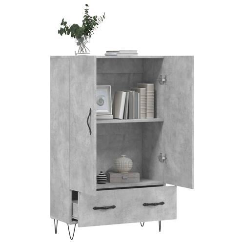 Skab 69,5x31x115 cm konstrueret træ betongrå