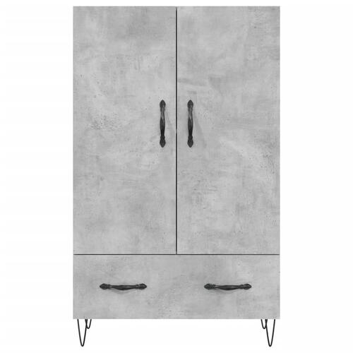 Skab 69,5x31x115 cm konstrueret træ betongrå