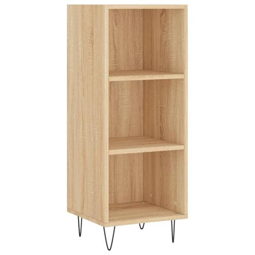 Skænk 34,5x32,5x90 cm konstrueret træ sonoma-eg