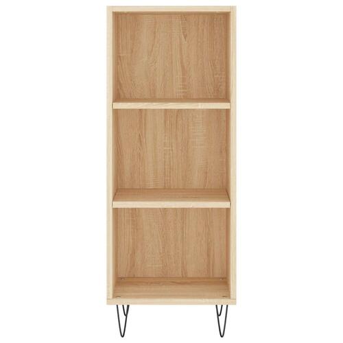 Skænk 34,5x32,5x90 cm konstrueret træ sonoma-eg