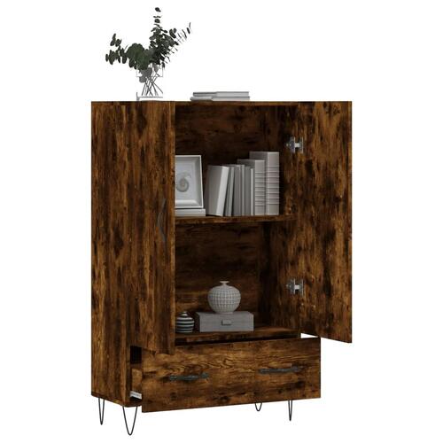 Skab 69,5x31x115 cm konstrueret træ røget sonoma-eg