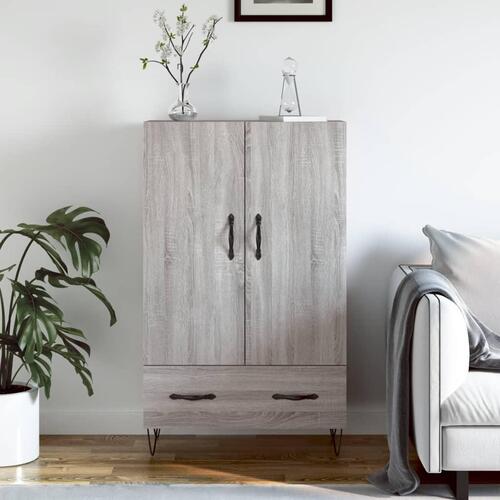Skab 69,5x31x115 cm konstrueret træ grå sonoma-eg