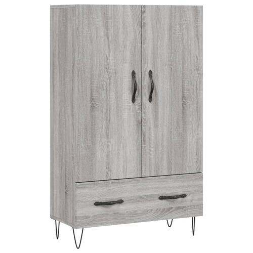 Skab 69,5x31x115 cm konstrueret træ grå sonoma-eg