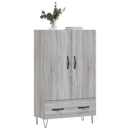 Skab 69,5x31x115 cm konstrueret træ grå sonoma-eg