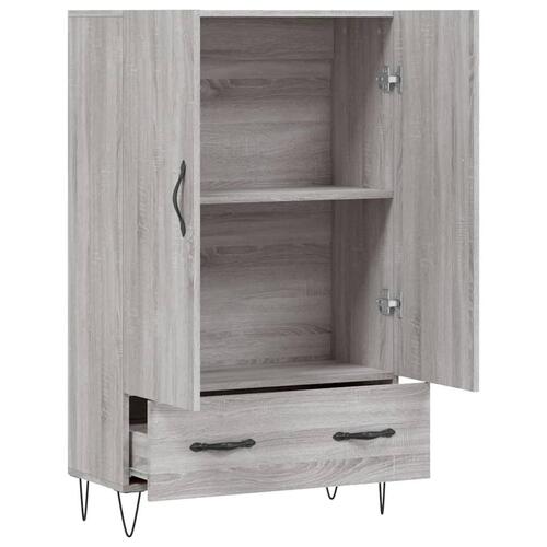 Skab 69,5x31x115 cm konstrueret træ grå sonoma-eg