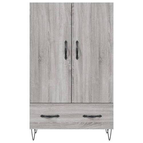 Skab 69,5x31x115 cm konstrueret træ grå sonoma-eg