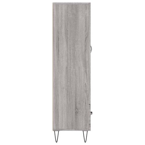 Skab 69,5x31x115 cm konstrueret træ grå sonoma-eg