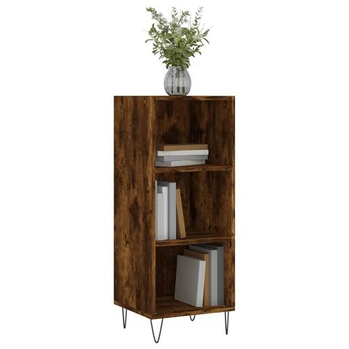 Skænk 34,5x32,5x90 cm konstrueret træ røget egetræsfarve