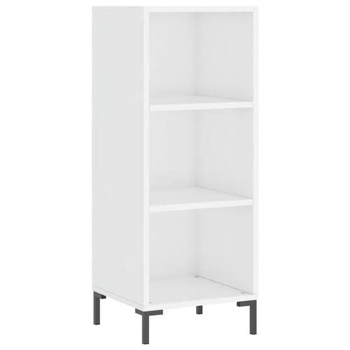 Skænk 34,5x32,5x90 cm konstrueret træ hvid højglans