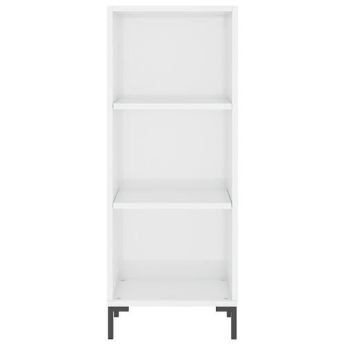 Skænk 34,5x32,5x90 cm konstrueret træ hvid højglans