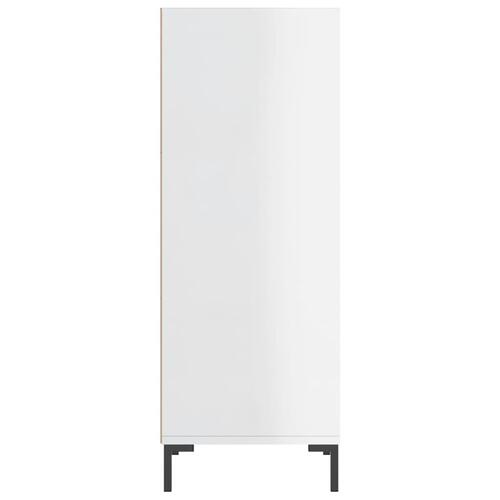 Skænk 34,5x32,5x90 cm konstrueret træ hvid højglans