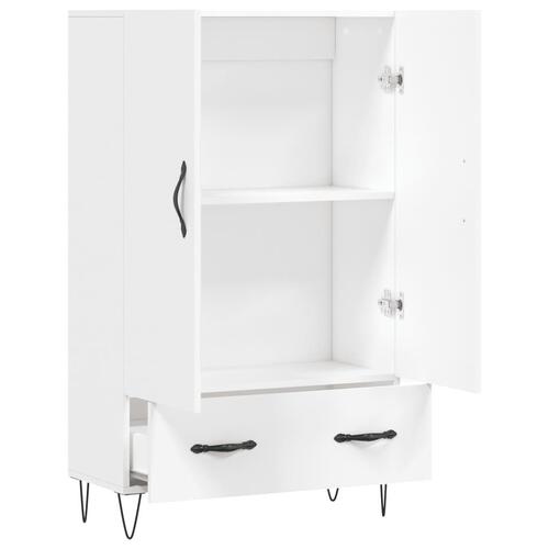 Skab 69,5x31x115 cm konstrueret træ hvid
