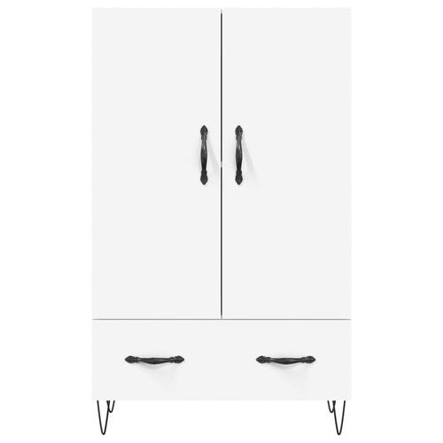 Skab 69,5x31x115 cm konstrueret træ hvid