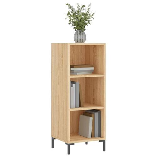 Skænk 34,5x32,5x90 cm konstrueret træ sonoma-eg